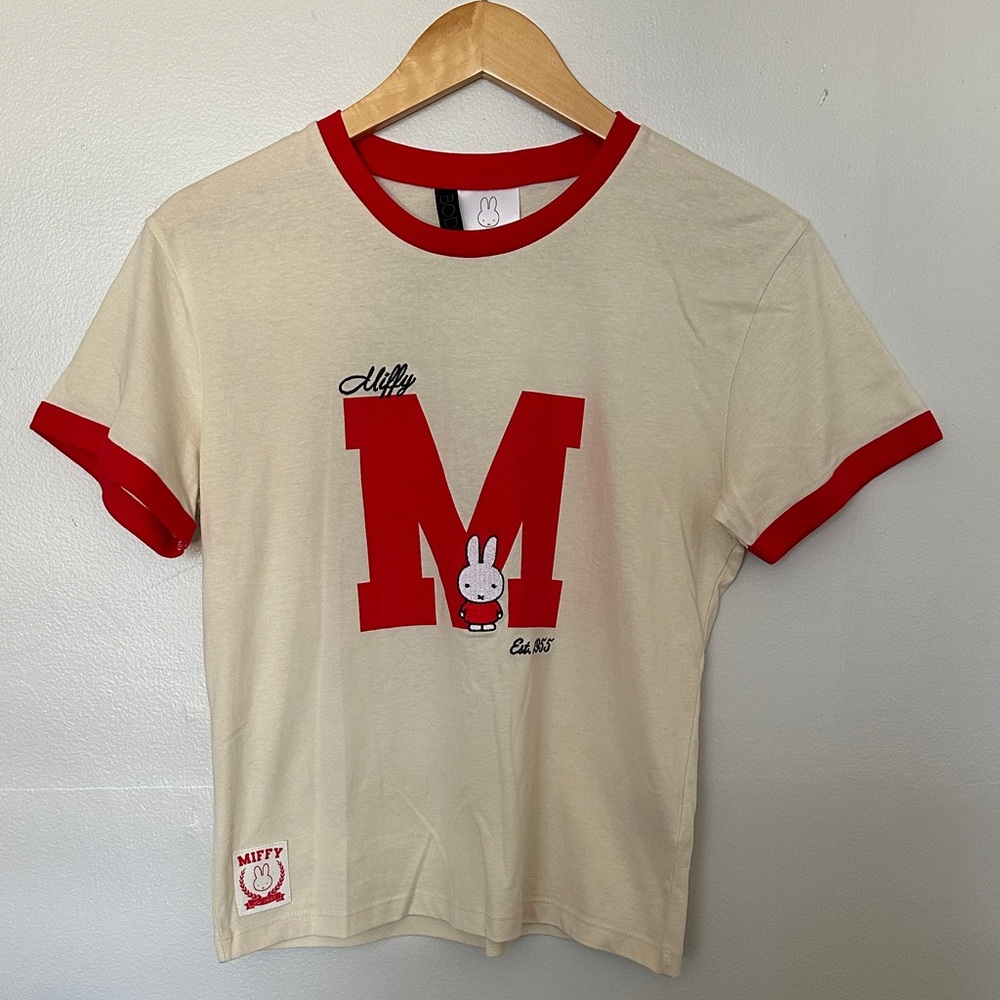 Cotton On Cream and Red Miffy Short Sleeve Tee
